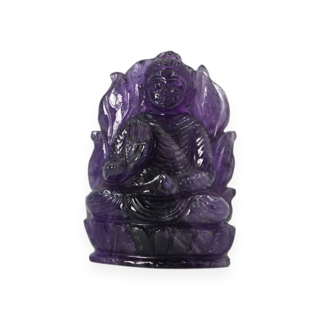 Amethyst Buddha Idol 133.5g – Meditation Statue for Calm & Balance
