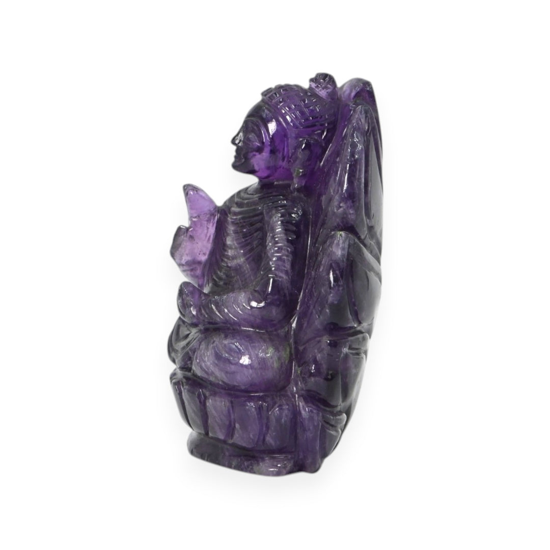 Amethyst Buddha Idol 133.5g – Meditation Statue for Calm & Balance