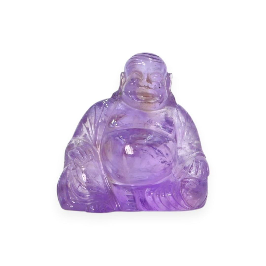 Amethyst Laughing Buddha 127g – Decorative Feng Shui Idol for Abundance