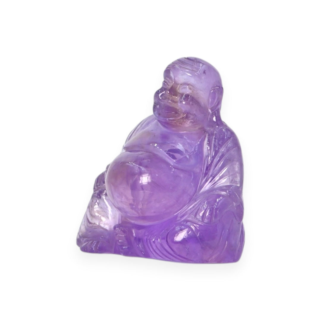 Amethyst Laughing Buddha 127g – Decorative Feng Shui Idol for Abundance