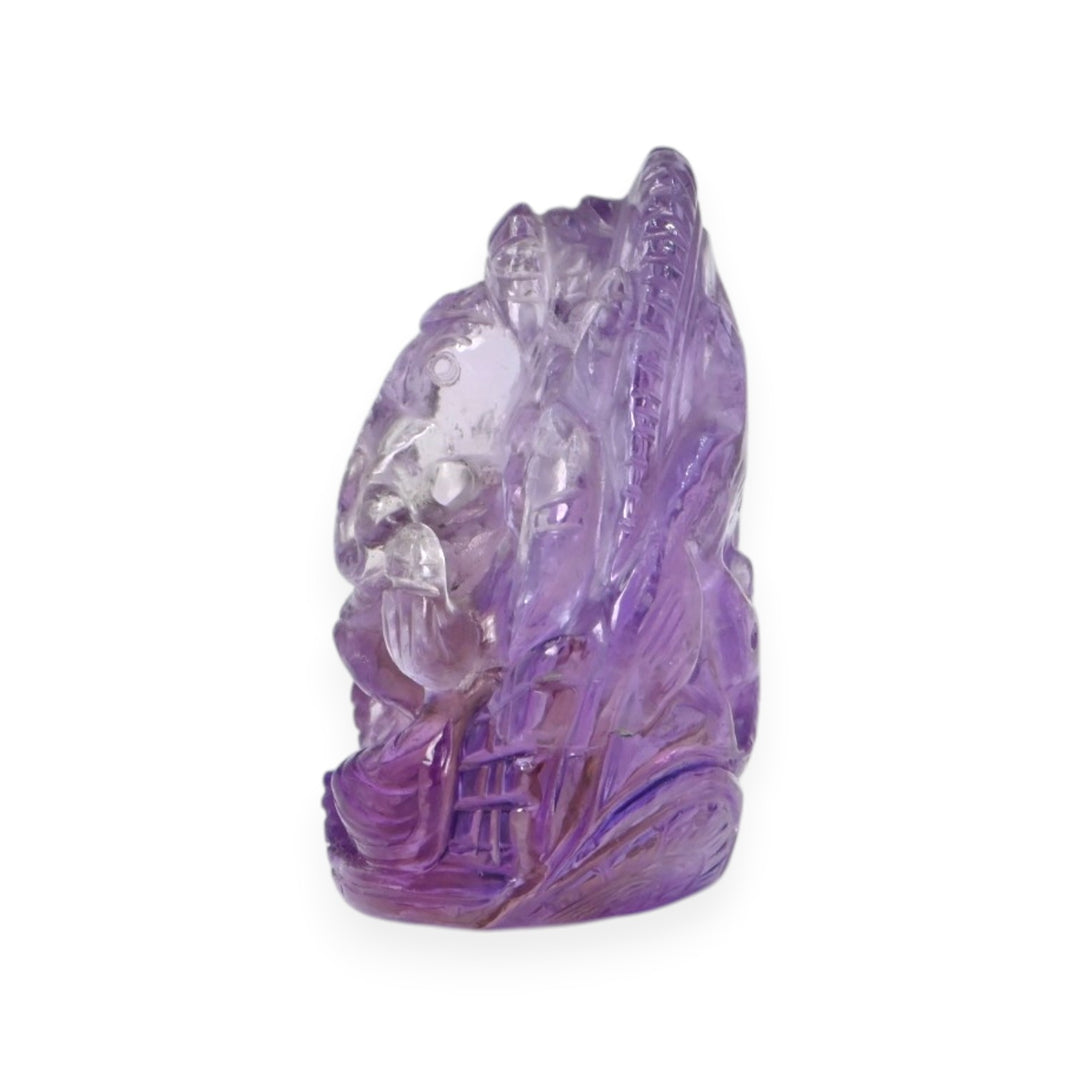 Amethyst Ganesha Idol 120g – Decorative Ganpati Murti for Positivity