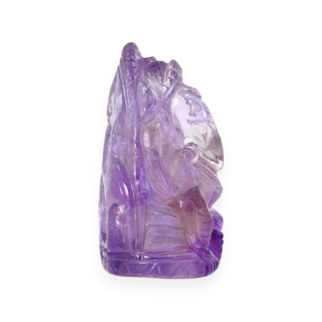 Amethyst Ganesha Idol 120g – Decorative Ganpati Murti for Positivity