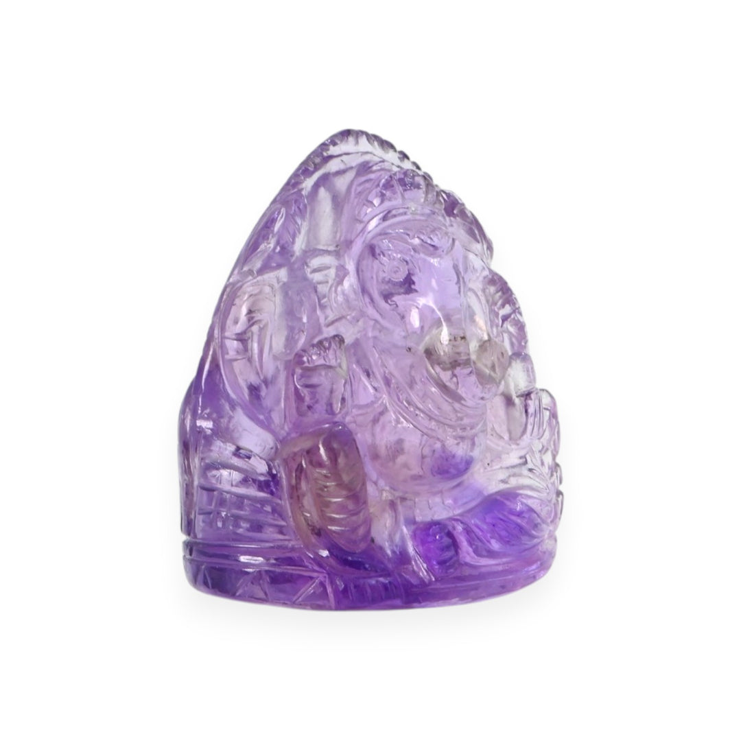 Amethyst Ganesha Idol 120g – Decorative Ganpati Murti for Positivity