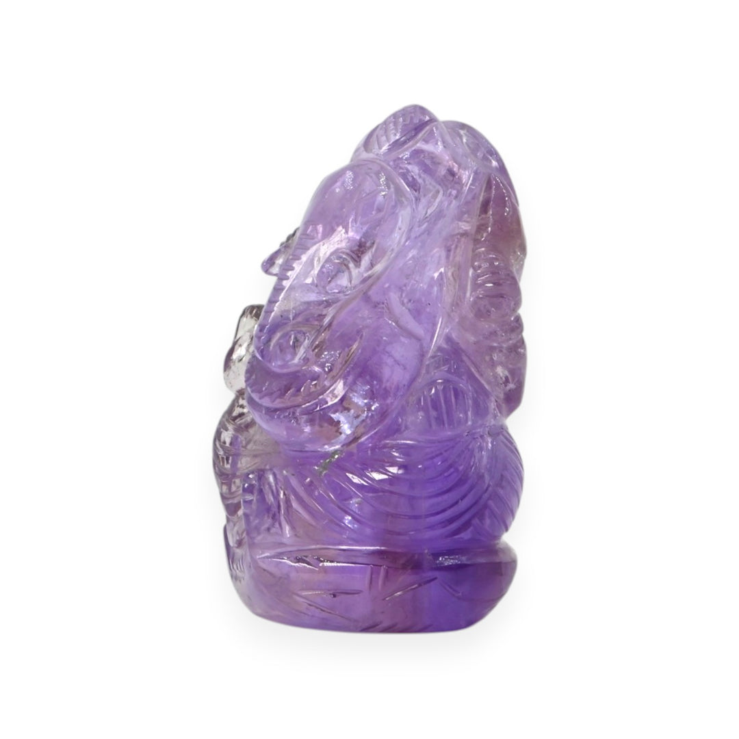 Amethyst Ganesha Statue 108g – Spiritual Idol for Wealth & Success