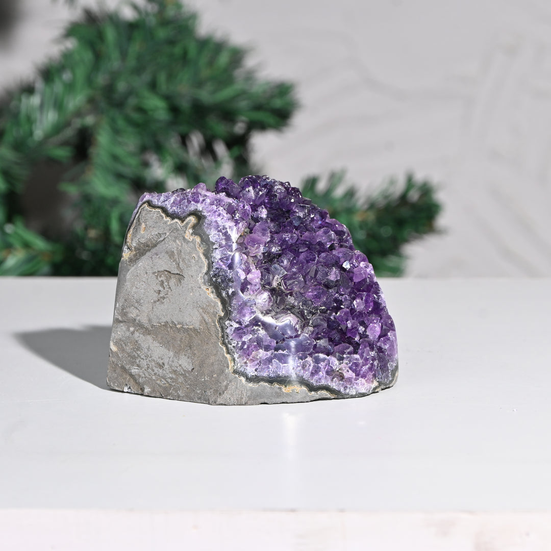 Natural Amethyst Geode 666g - Raw Crystal for Healing