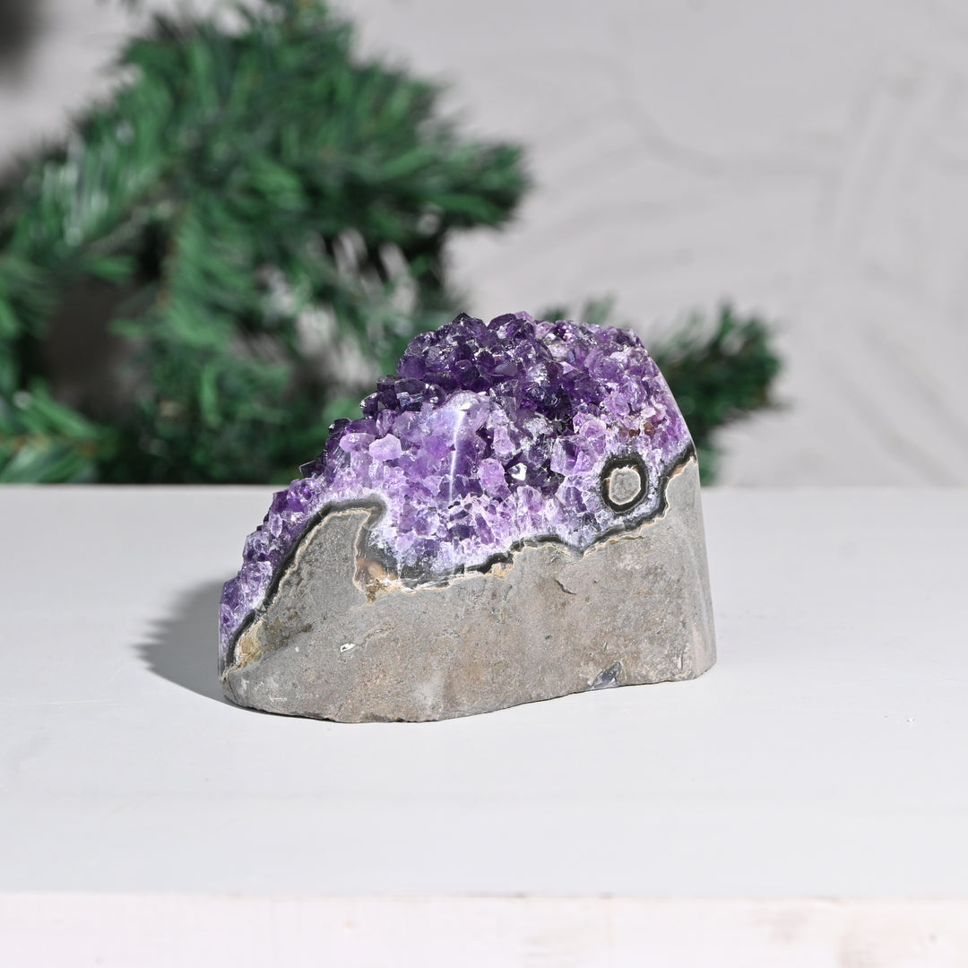 Natural Amethyst Geode 666g - Raw Crystal for Healing