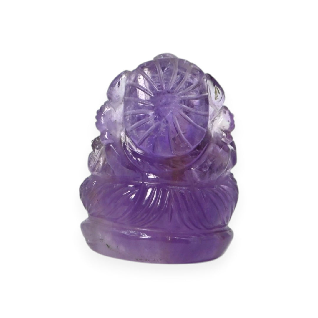 Amethyst Ganesha Idol 74g – Decorative Spiritual Statue for Harmony & Luck