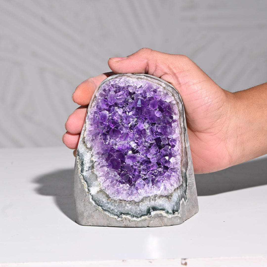 Natural Amethyst Geode 852g - Raw Crystal for Healing