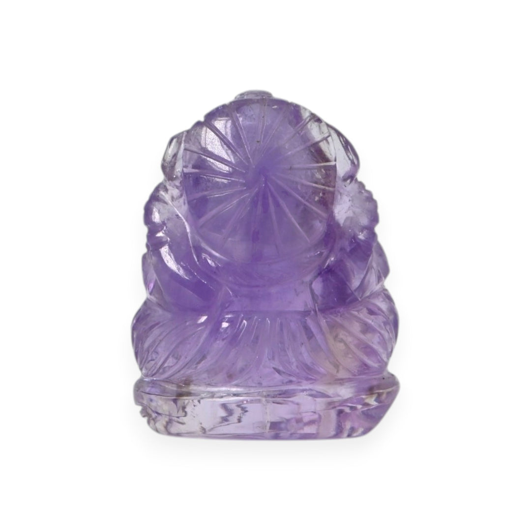 Amethyst Ganesha Idol 62g – Purple Stone Statue for Good Luck & Harmony