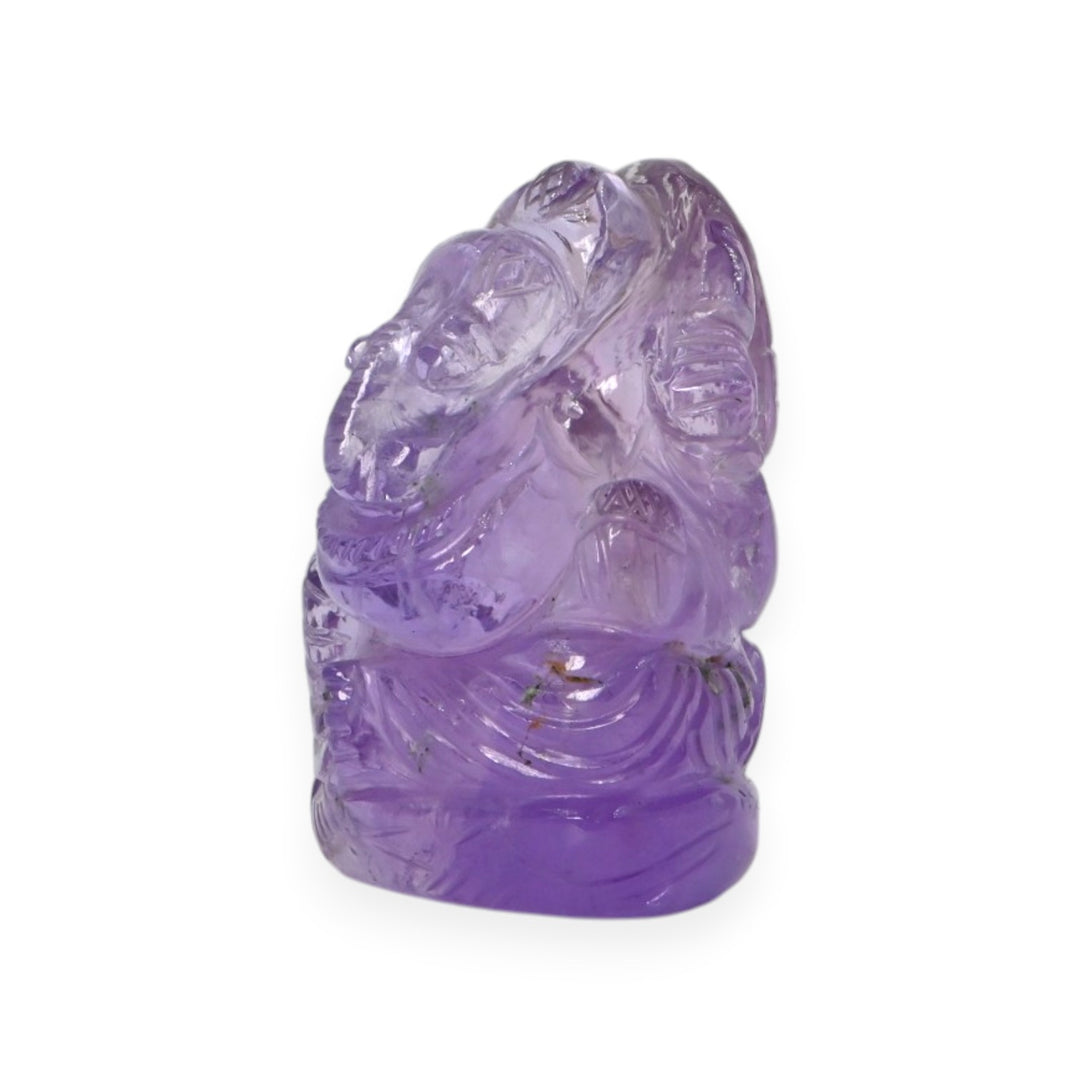 Amethyst Ganesha Statue 80g – Spiritual Stone Idol for Wealth & Positive Energy