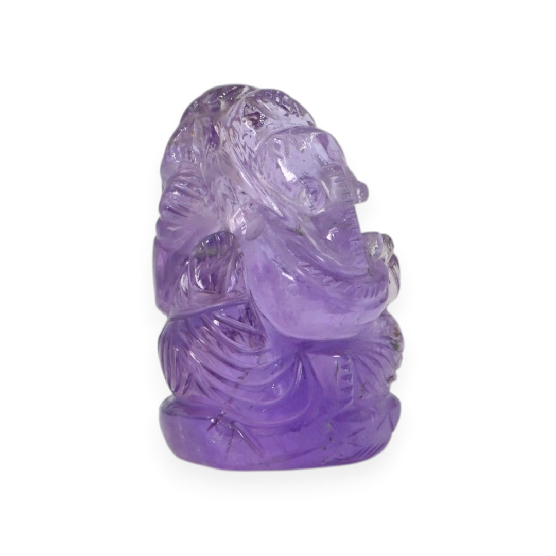 Amethyst Ganesha Statue 80g – Spiritual Stone Idol for Wealth & Positive Energy