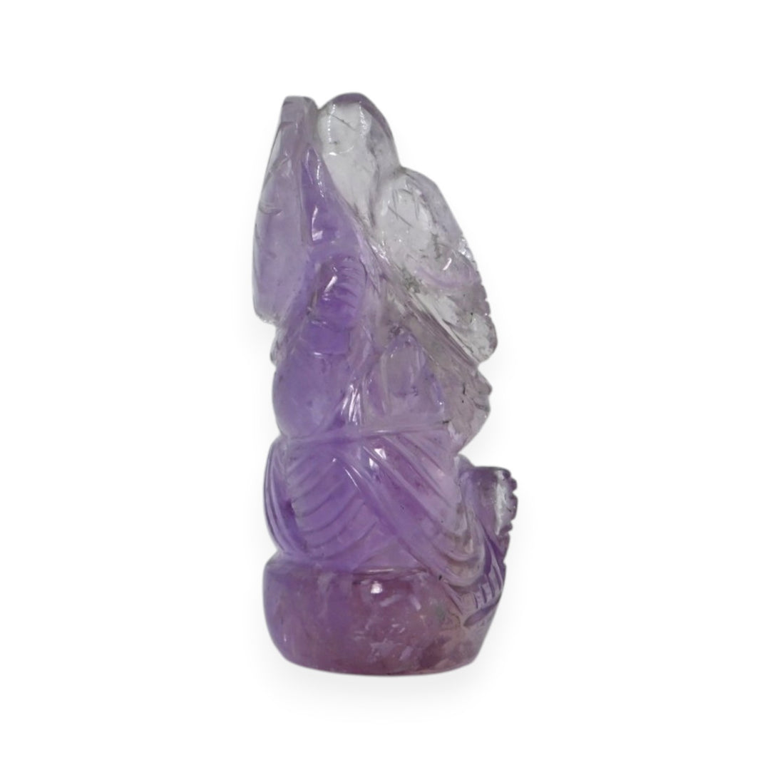 Amethyst Ganesha Idol 65g – Purple Stone Statue for Prosperity & Spiritual Balance
