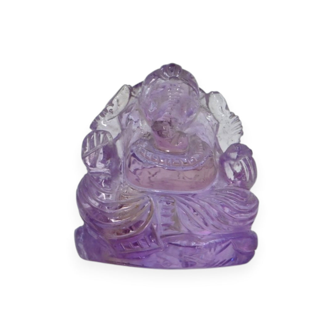 Amethyst Ganesha Idol 70g – Hand Carved Purple Stone for Peace & Spiritual Energy