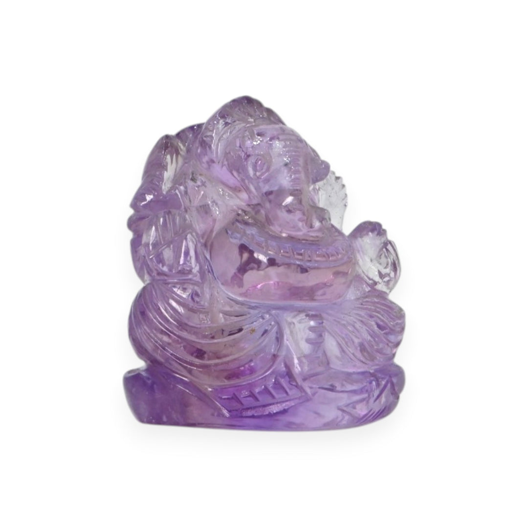 Amethyst Ganesha Idol 70g – Hand Carved Purple Stone for Peace & Spiritual Energy