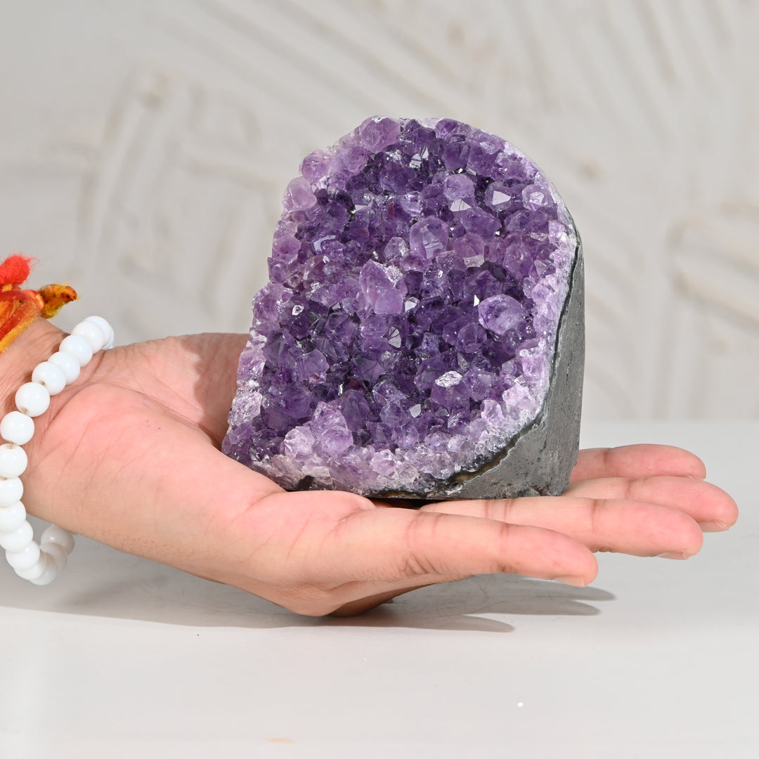 Natural Amethyst Geode 501g - Raw Crystal for Healing