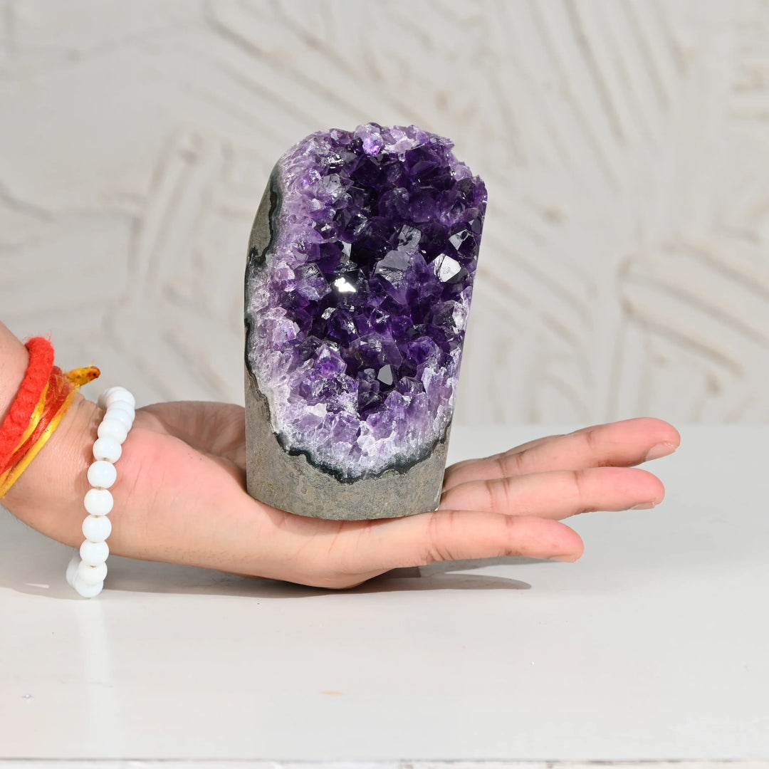 Natural Amethyst Geode 858g - Raw Crystal for Healing