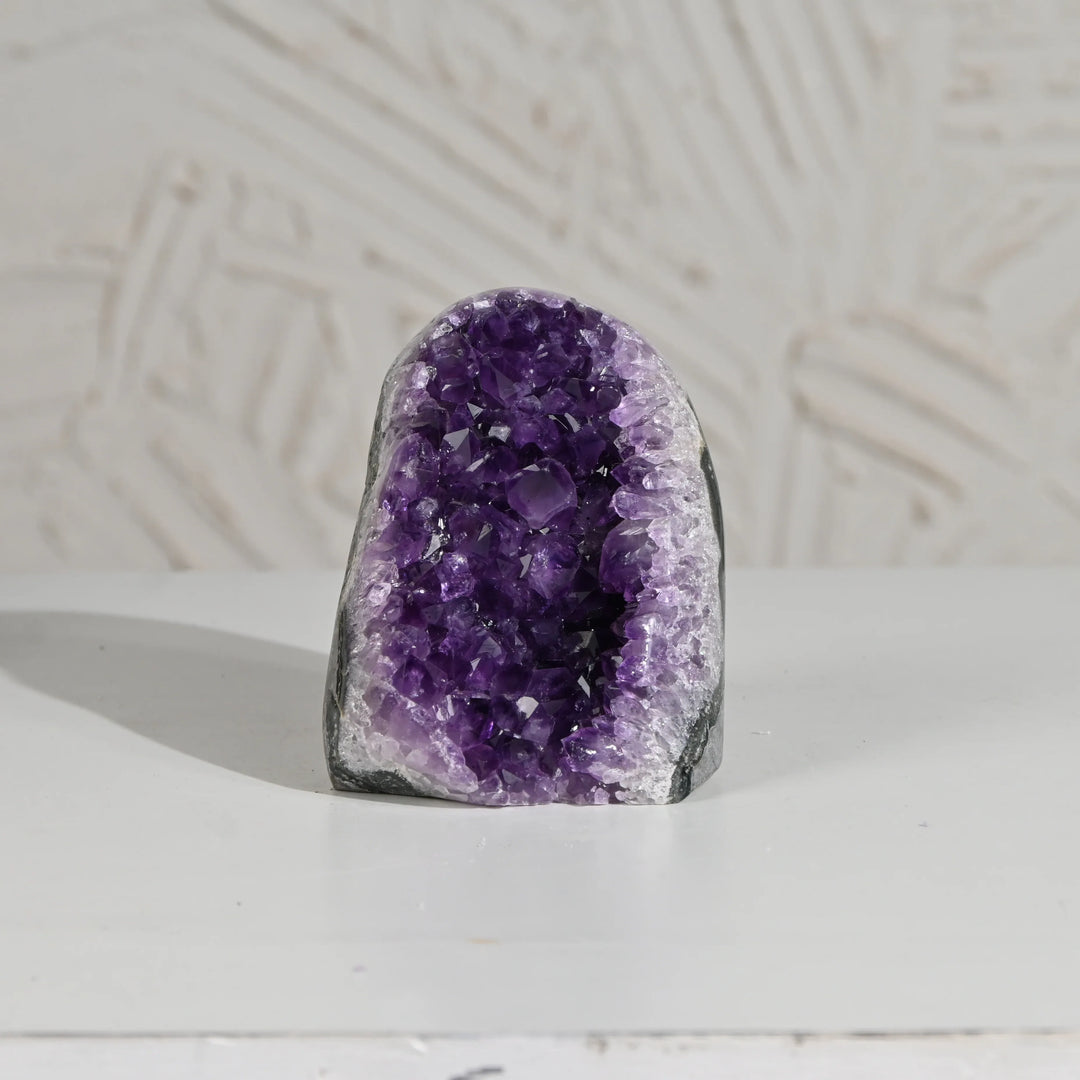 Natural Amethyst Geode 881g - Raw Crystal for Healing