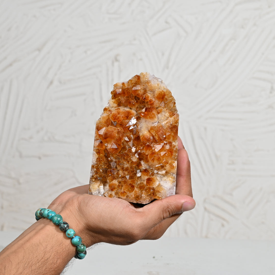 Natural Citrine Cluster 871g – Healing Crystal for Balance & Positive Vibes