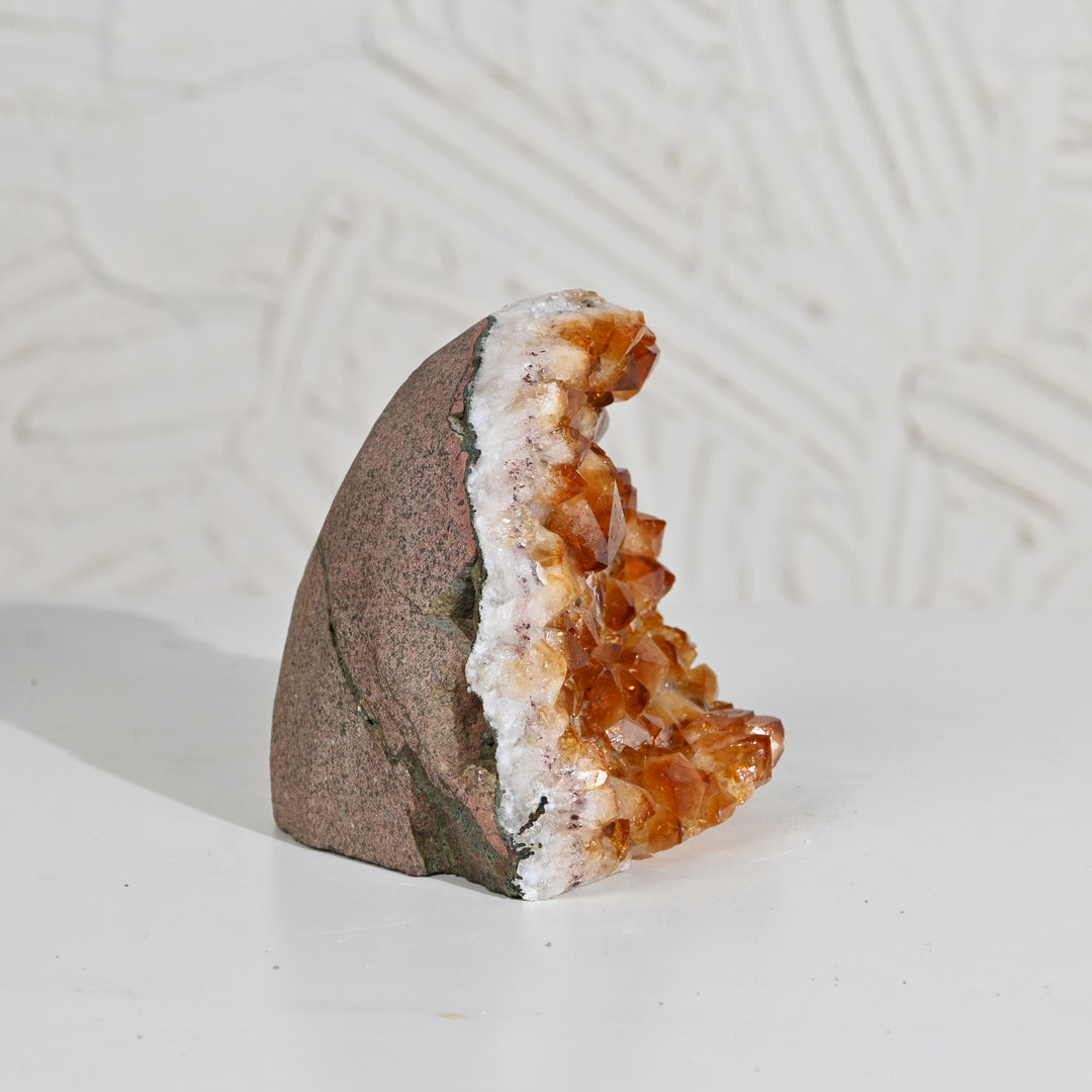 Citrine Geode 1274g – Raw Crystal for Wealth Energy & Home Decor