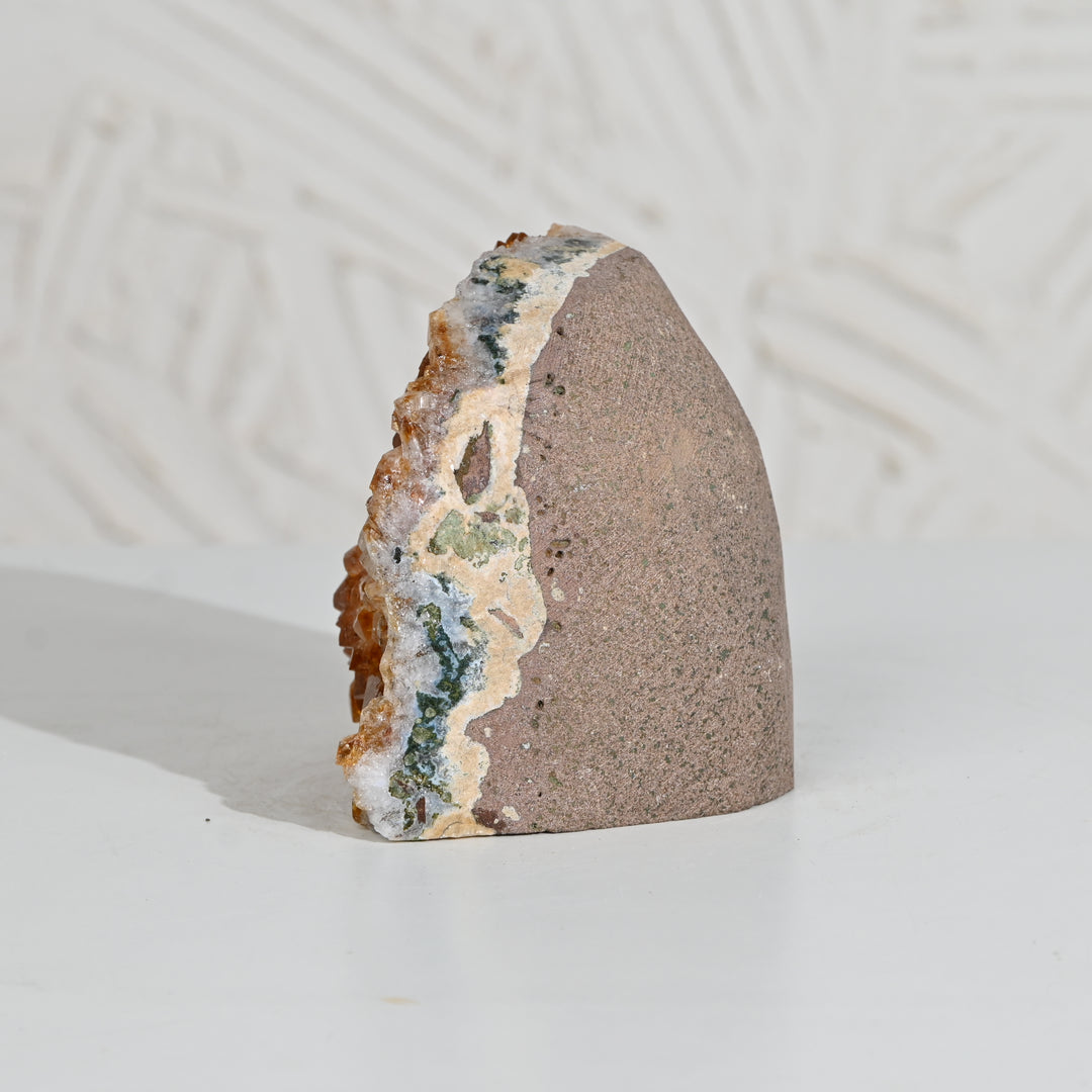 Natural Citrine Geode 1192g – Raw Healing Crystal for Wealth & Positive Energy