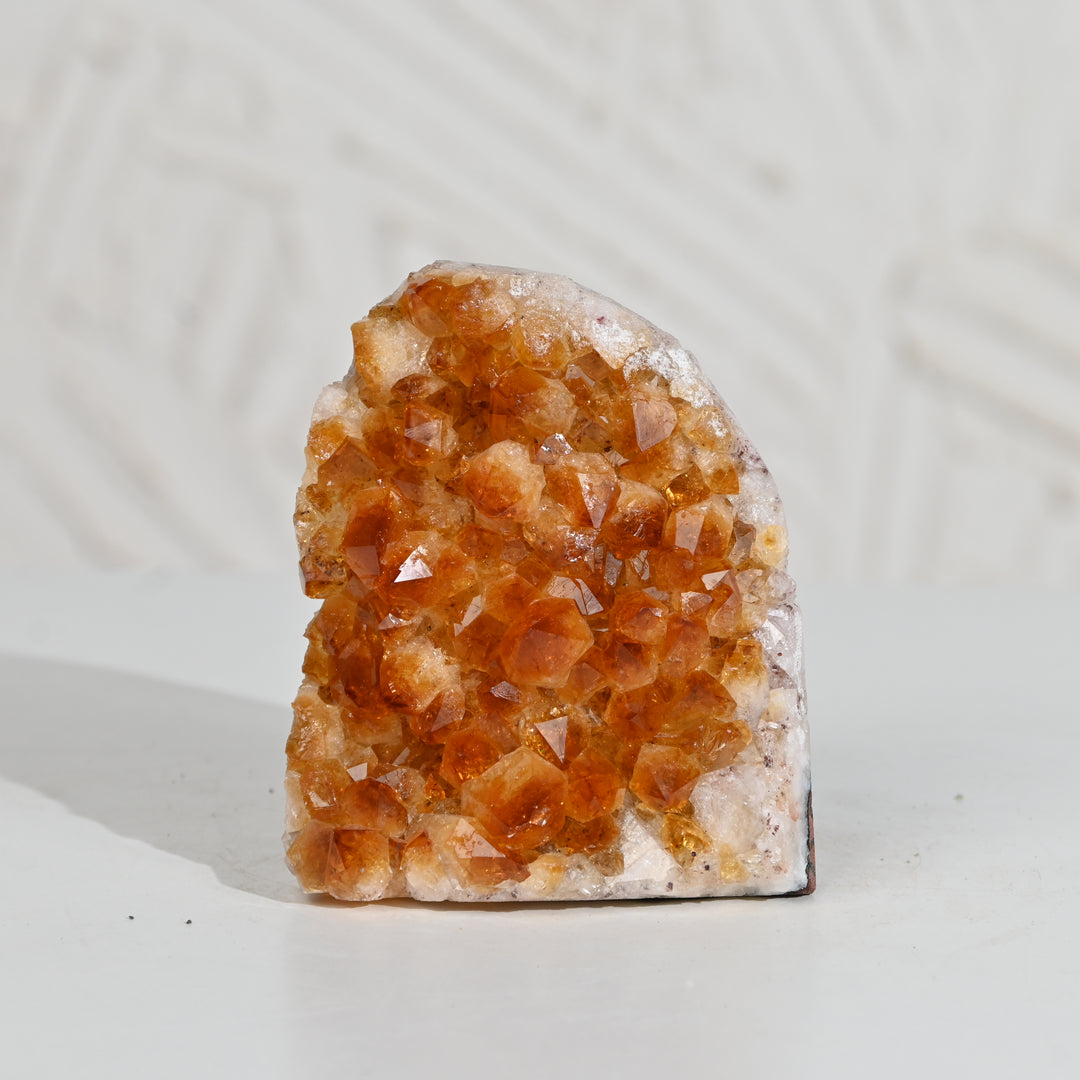 Citrine Geode 638g – Raw Crystal for Wealth Energy & Home Decor