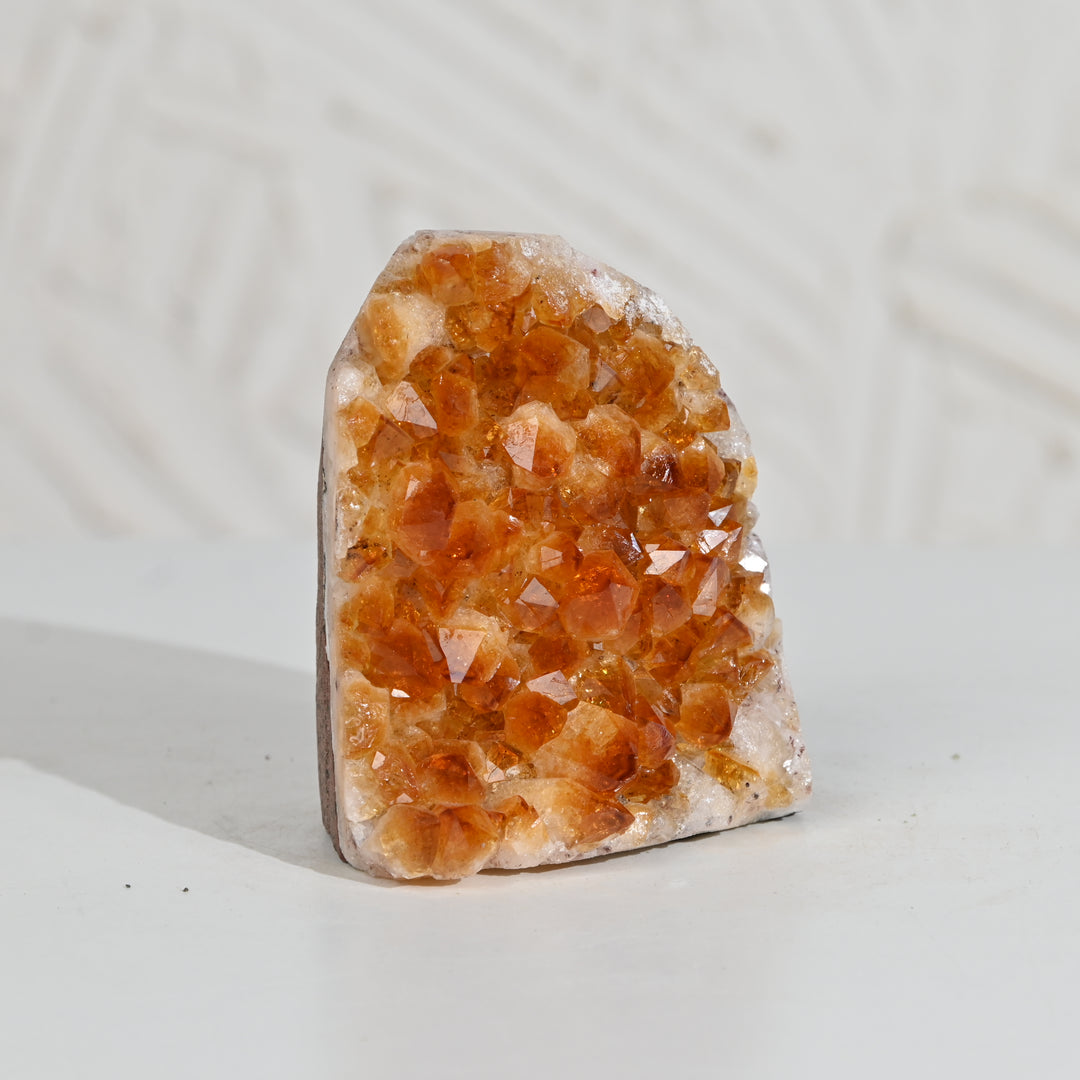 Citrine Geode 638g – Raw Crystal for Wealth Energy & Home Decor