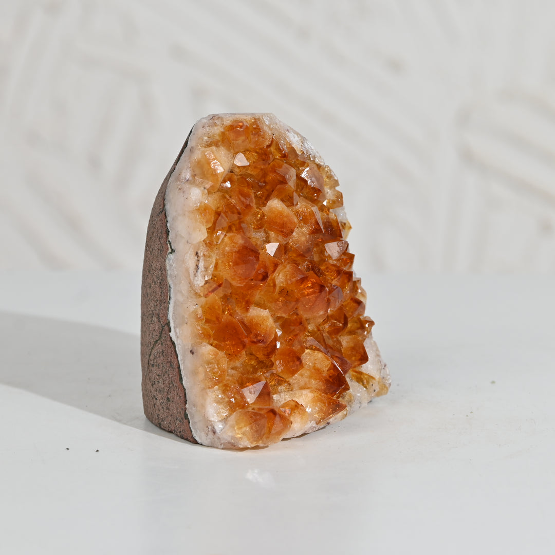 Citrine Geode 638g – Raw Crystal for Wealth Energy & Home Decor