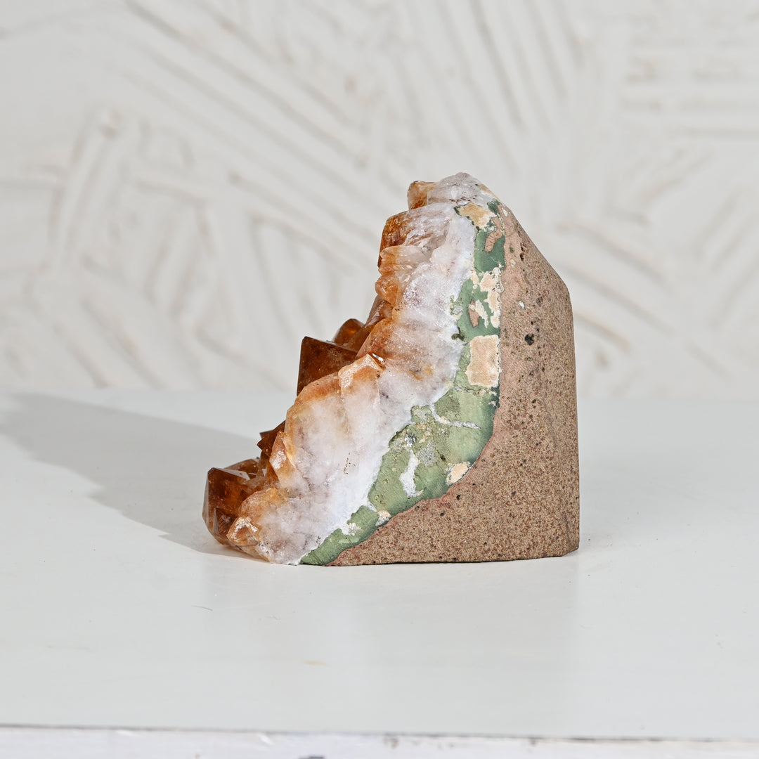 Natural Citrine Geode 1120g – Raw Healing Crystal for Wealth & Positive Energy