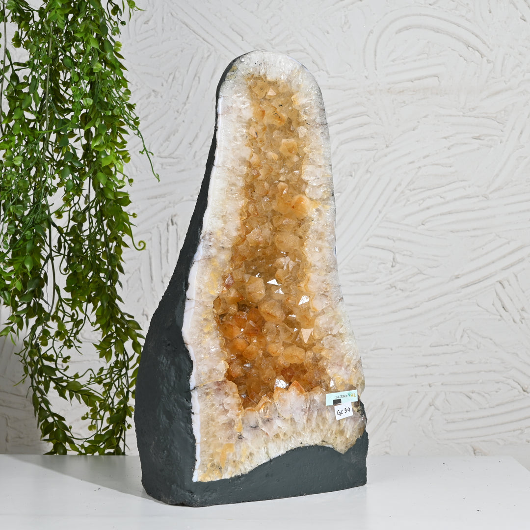 Large Citrine Geode 14.30kg – Statement Crystal for Wealth Attraction & Decor