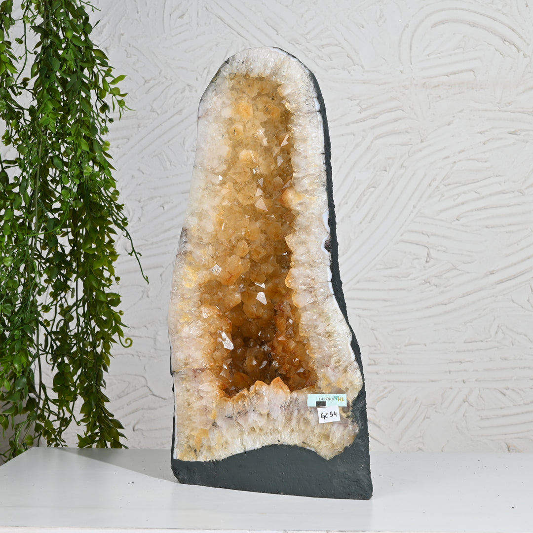 Large Citrine Geode 14.30kg – Statement Crystal for Wealth Attraction & Decor