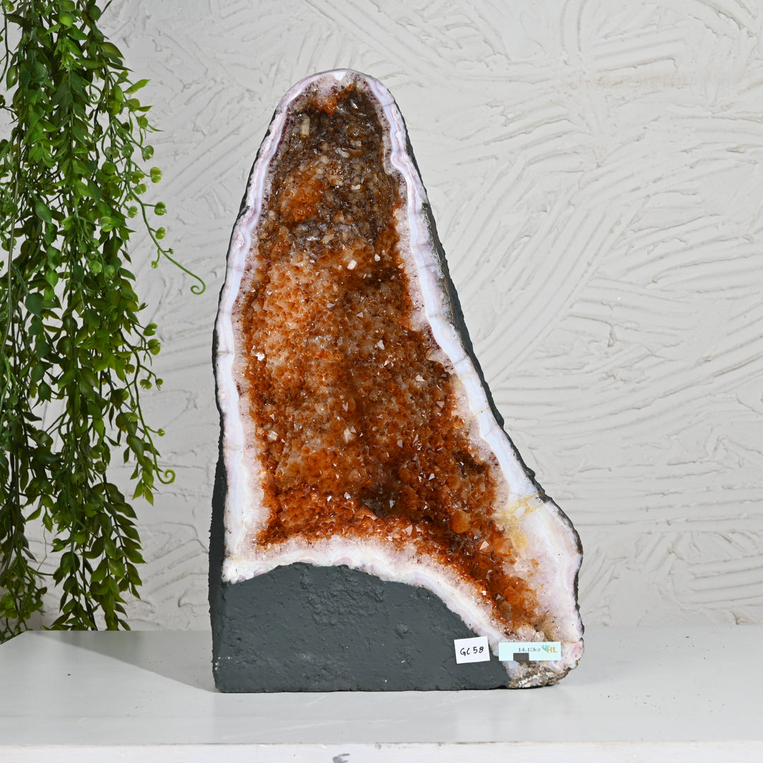 Large Citrine Geode 14.10kg – Premium Crystal for Energy & Luxury Spaces