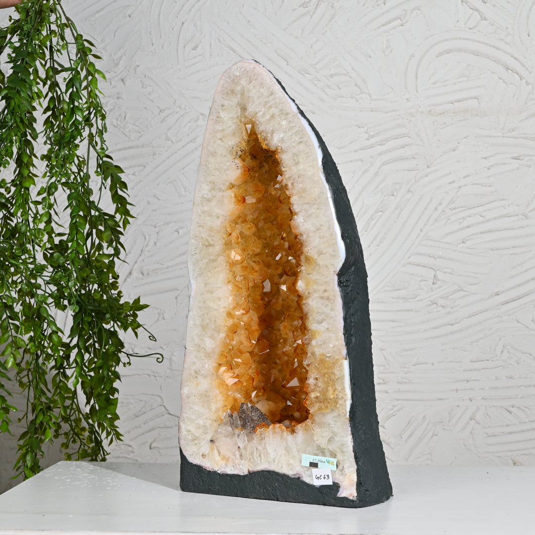 Collector’s Citrine Geode 17.25kg – Rare Healing Crystal for Grand Spaces