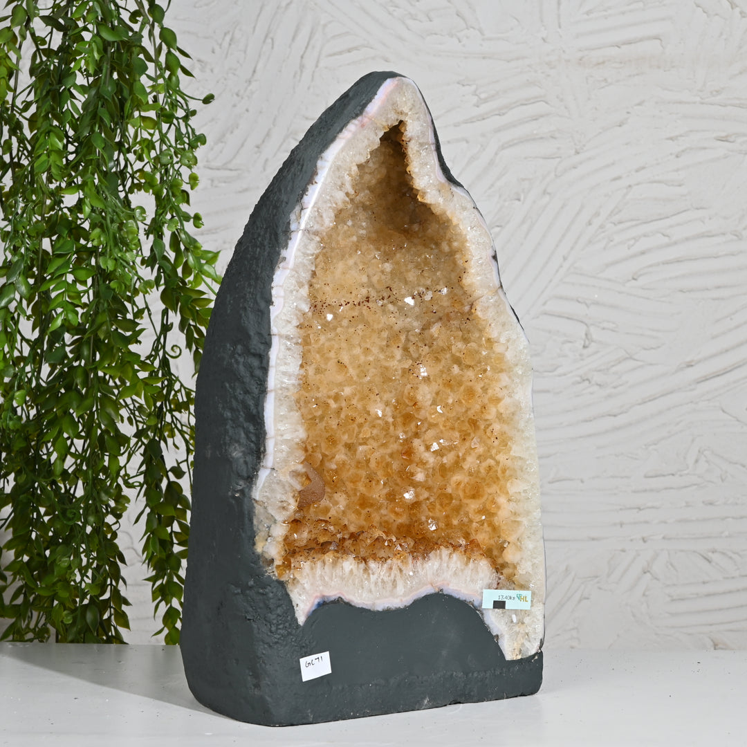 Natural Citrine Geode 13.40kg – Statement Crystal for Energy & Interior Decor