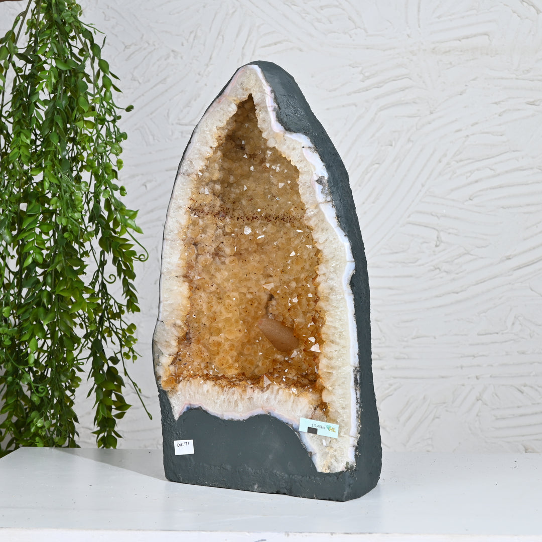 Natural Citrine Geode 13.40kg – Statement Crystal for Energy & Interior Decor