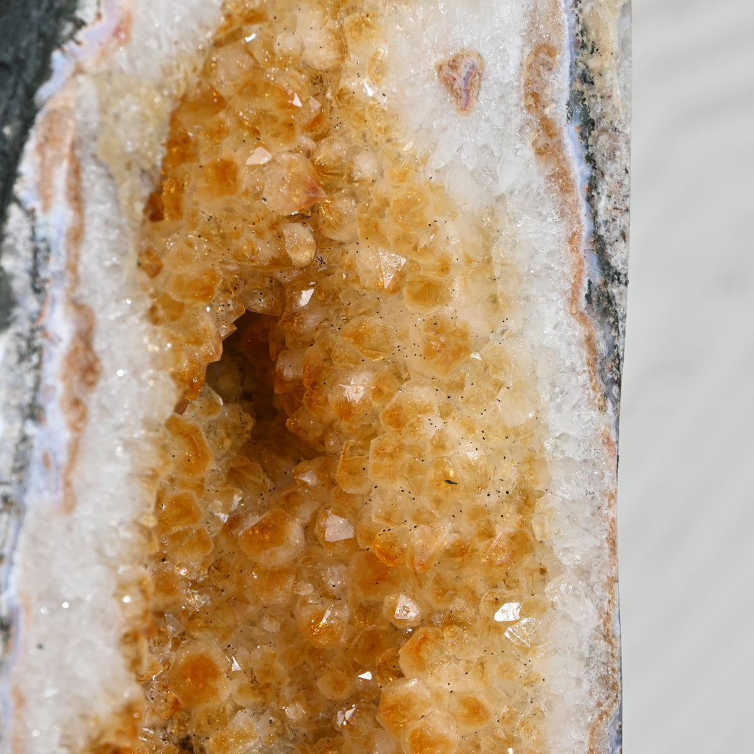 Giant Citrine Geode 13.05kg – Natural Crystal for Wealth Energy & Luxury Decor