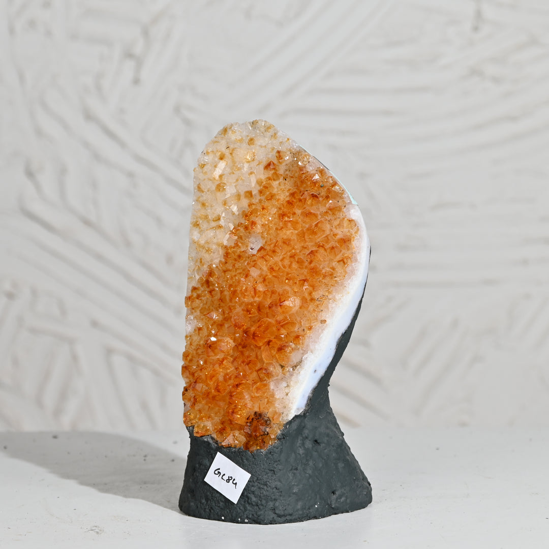 Citrine Geode Cluster 1.2kg – Natural Crystal for Wealth & Home Energy