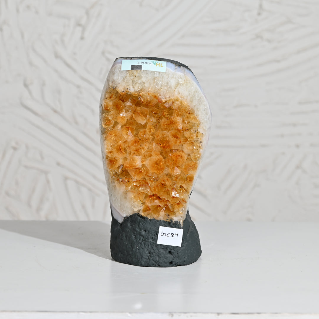 Large Citrine Geode 1.90kg – Raw Crystal for Wealth Attraction & Decor