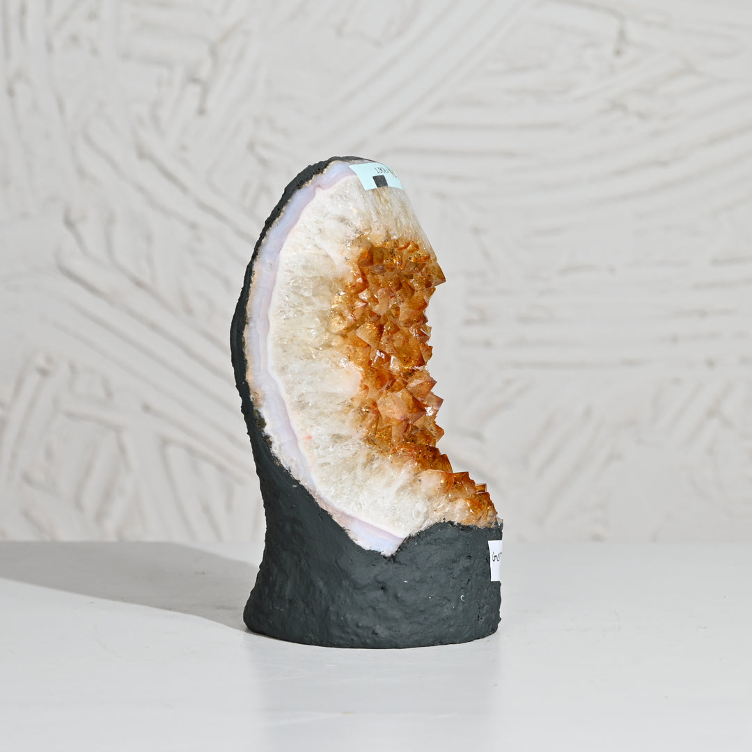 Large Citrine Geode 1.90kg – Raw Crystal for Wealth Attraction & Decor