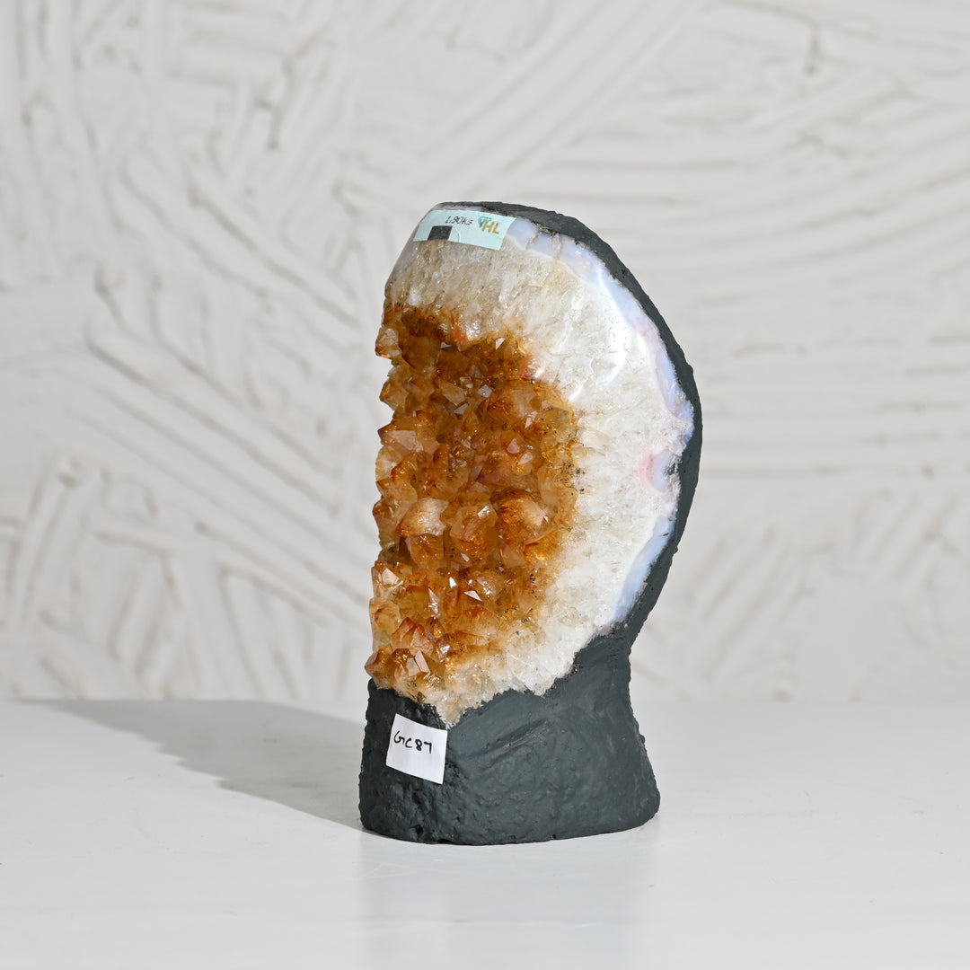 Large Citrine Geode 1.90kg – Raw Crystal for Wealth Attraction & Decor