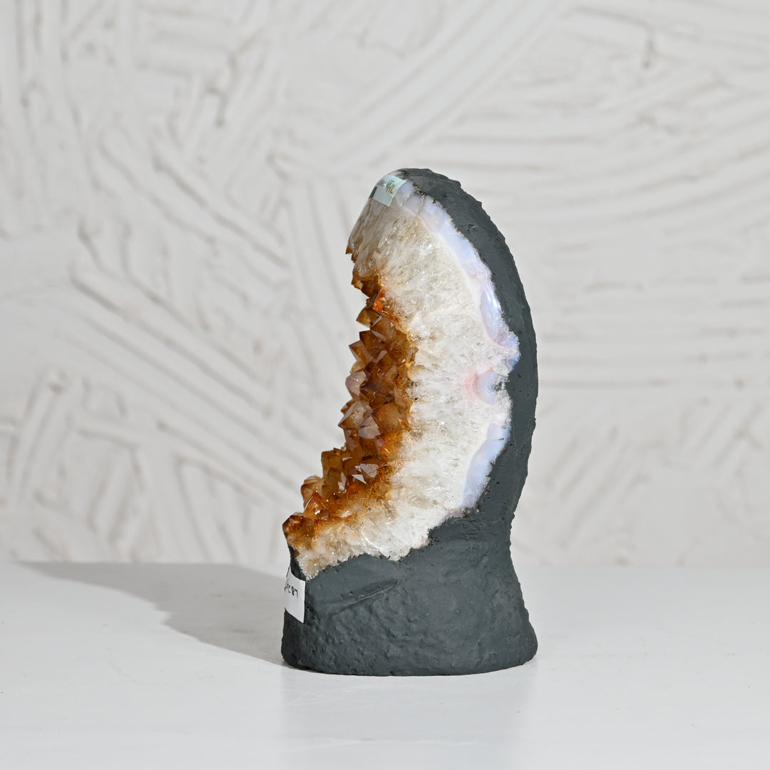 Large Citrine Geode 1.90kg – Raw Crystal for Wealth Attraction & Decor