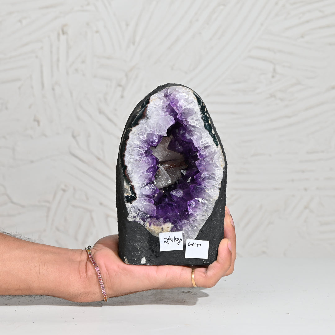 Natural Amethyst Geode 2.4kg - Raw Crystal for Healing