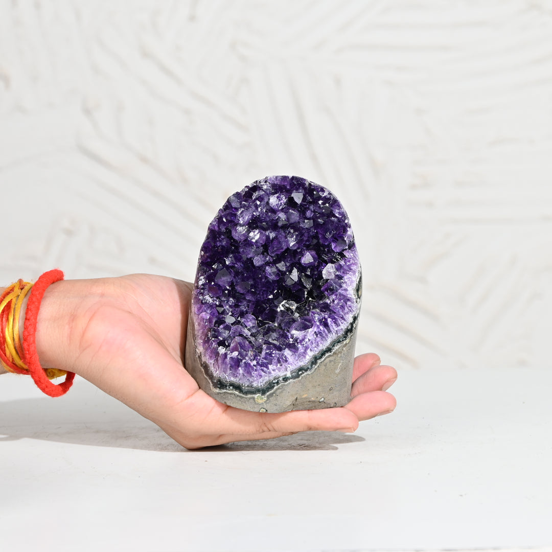 Natural Amethyst Geode 706g - Raw Crystal for Healing