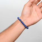 Load image into Gallery viewer, Natural Lapis Lazuli Bracelet 8mm Beads Stretchable | Healing Crystal Jewelry