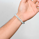 Load image into Gallery viewer, Natural Aquamarine Bracelet 8mm Beads Stretchable | Healing Crystal Jewelry