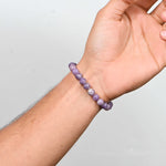 Load image into Gallery viewer, Natural Lepidolite Bracelet 8mm Beads Stretchable | Healing Crystal Jewelry