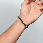 Load image into Gallery viewer, Natural Hematite Faceted Bracelet 8mm Beads Stretchable | Healing Crystal Jewelry