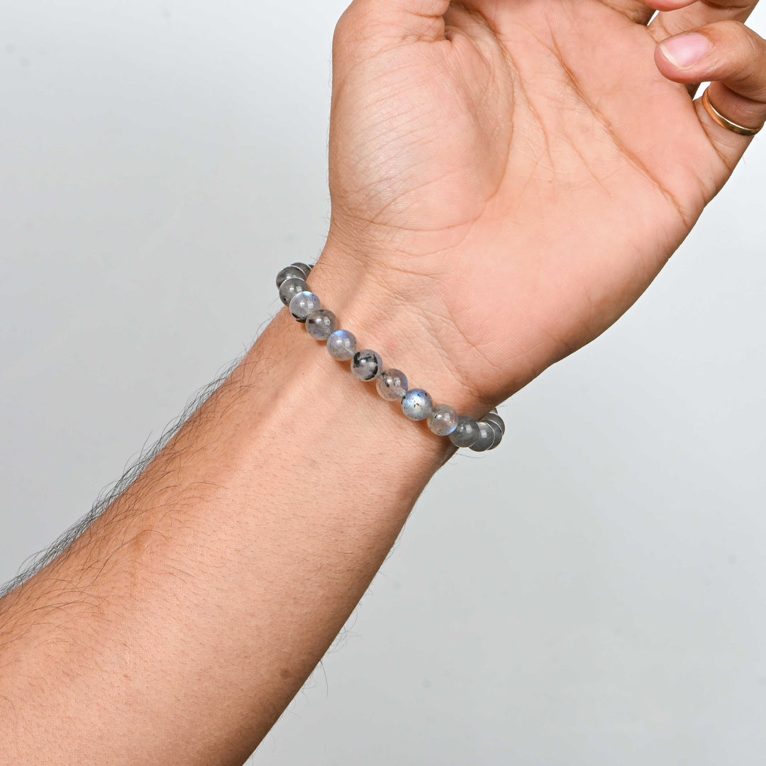 Natural Labradorite AAA Quality Bracelet 8mm Beads Stretchable | Healing Crystal Jewelry