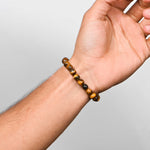 Load image into Gallery viewer, Natural Tiger Eye Bracelet 8mm Beads Stretchable | Healing Crystal Jewelry