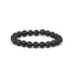 Load image into Gallery viewer, Natural Black Shungite Bracelet 8mm Beads Stretchable | Healing Crystal Jewelry