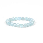 Load image into Gallery viewer, Natural Aquamarine Bracelet 8mm Beads Stretchable | Healing Crystal Jewelry